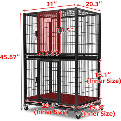 31" Two-Tier Dog Crate 46A