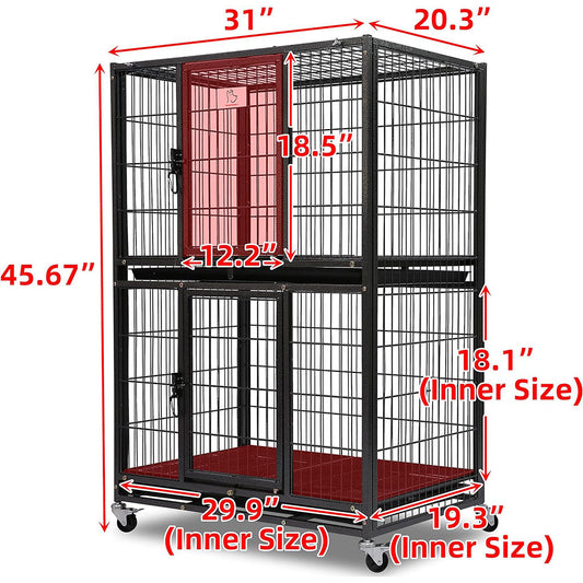 31" Two-Tier Dog Crate 46A
