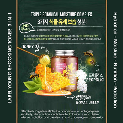 Label Young Shocking Toner Honey Beam Version