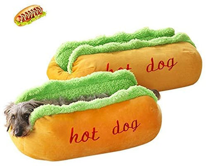 Hot Dog Shaped Pet Bed