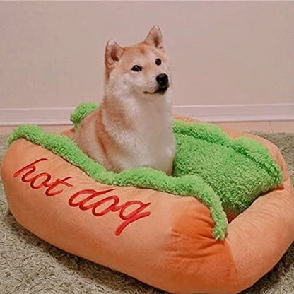 Hot Dog Shaped Pet Bed