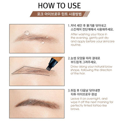 RiRe Fork Eye Brow Tint Tattoo Brush - Grey Brown