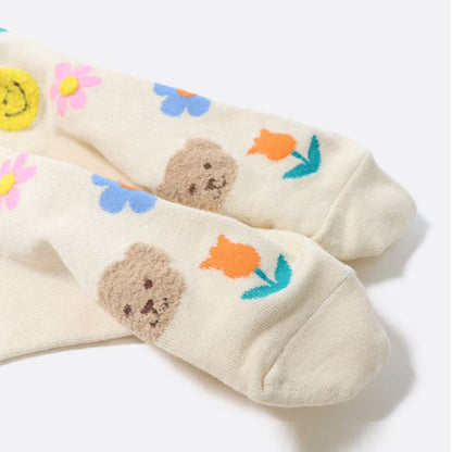 Premium Women’s Fashion Crew Socks with Design Patterns