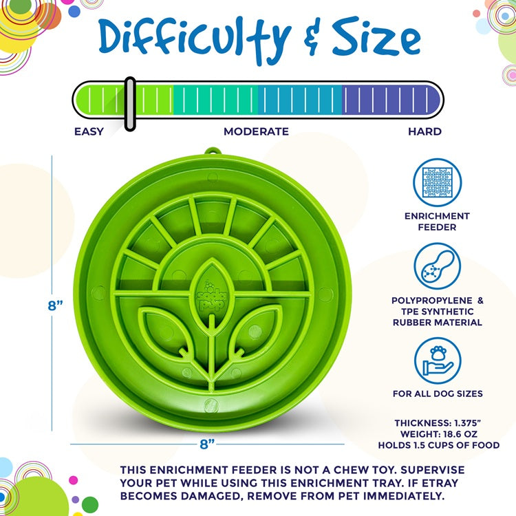 Garden Design eTray - Shallow Slow Feeder Dog Bowl for Enrichment | USA