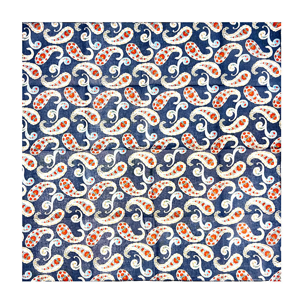100% Cotton Fashion Square Scarf Made in Korea with Design Pattern