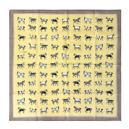 100% Cotton Fashion Square Scarf Made in Korea with Design Pattern