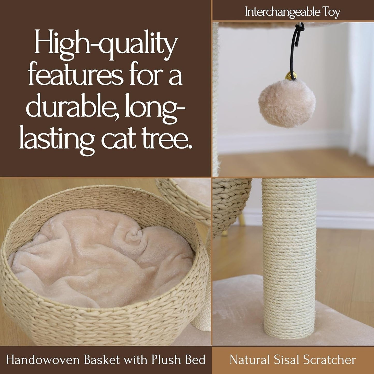 PetPals Cozy Cat Tree – Eco-Friendly, Stylish & Fun for Your Cat!
