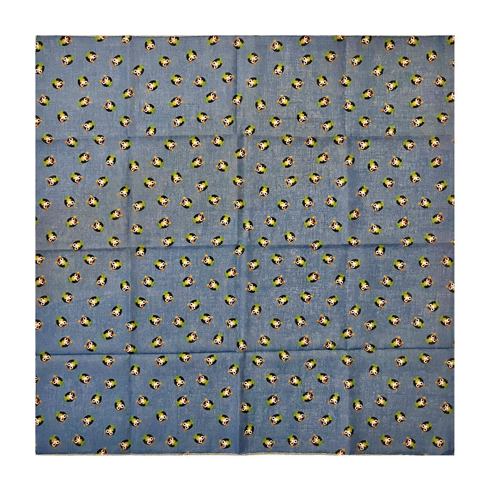 100% Cotton Fashion Square Scarf Made in Korea with Design Pattern