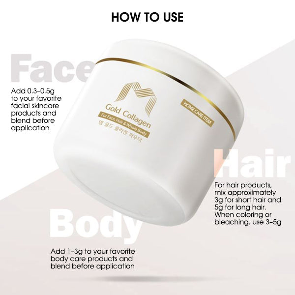 M GOLD Collagen Powder - Premium Protein for Healthy Skin, Hair, and Body