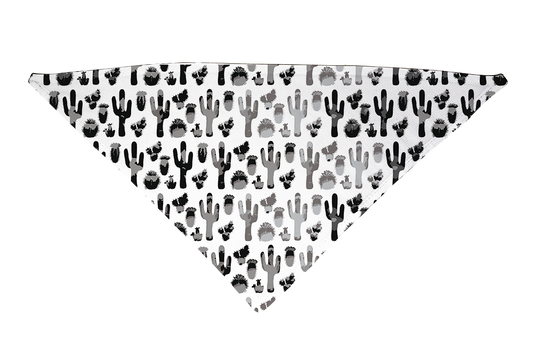 Black and White Cactus Dog Bandana