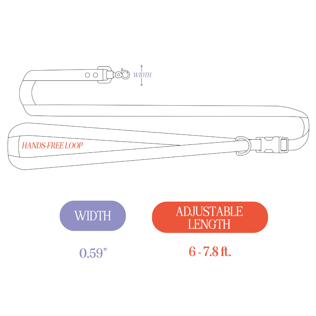 PVC Handsfree Dog Leash - All Weather Waterproof Durable & Odor-Resistant