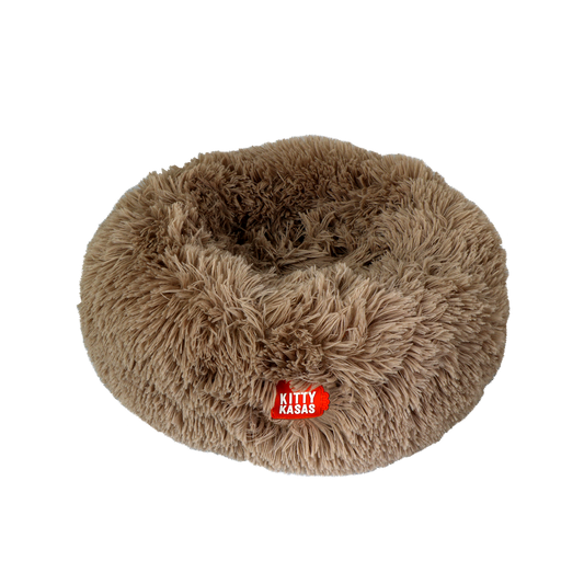 Kitty Kasa Plush Donut Cat Bed