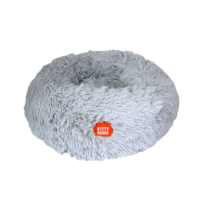 Kitty Kasa Plush Donut Cat Bed