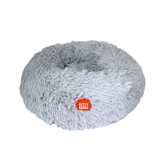 Kitty Kasa Plush Donut Cat Bed