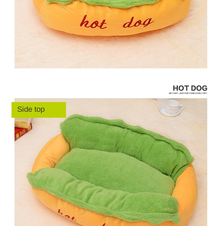Hot Dog Shaped Pet Bed
