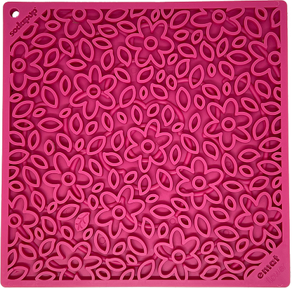 Flower Power emat - Enrichment Lick Mat for Dogs and Cats | Flower Design | USA Made