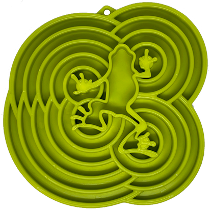 Water Frog eTray - Shallow Slow Feeder Dog Bowl for Enrichment | USA Made