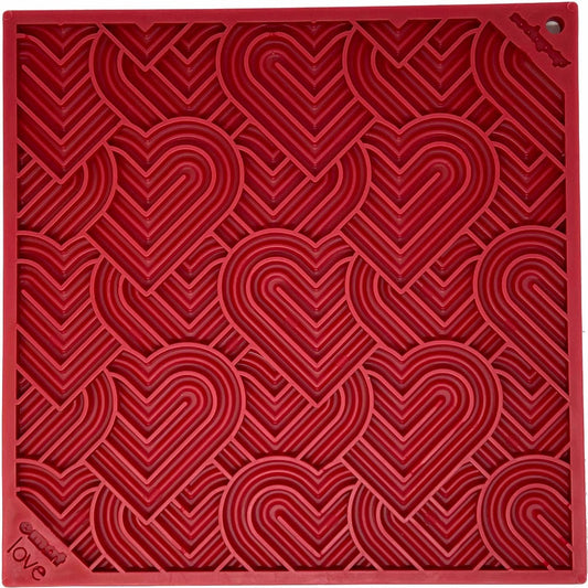 Love eMat - Enrichment Lick Mat for Dogs and Cats| Heart Design | SodaPup