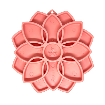 Mandala Softie eTray Shallow Slow Feeder Dog Bowl with Suction Cups |  USA Made