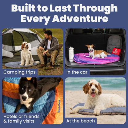 Travel Dog Bed - Foldable & Packable for Travel, Road Trip, Camping