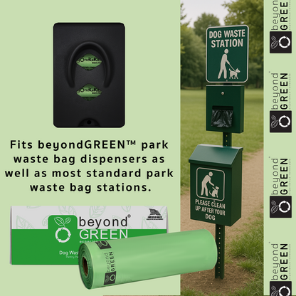 beyondGREEN Dog Waste Bags – Grab & Go Bulk Pack – 200 Bags on Roll with Core - Made in USA, Leak-Resistant, Folded Rolls