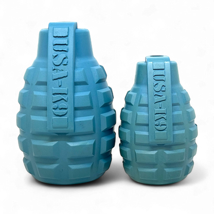USA-K9 Grenade Shaped Rubber Dog Toy - Chew, Treat Dispenser & Tug Toy | USA
