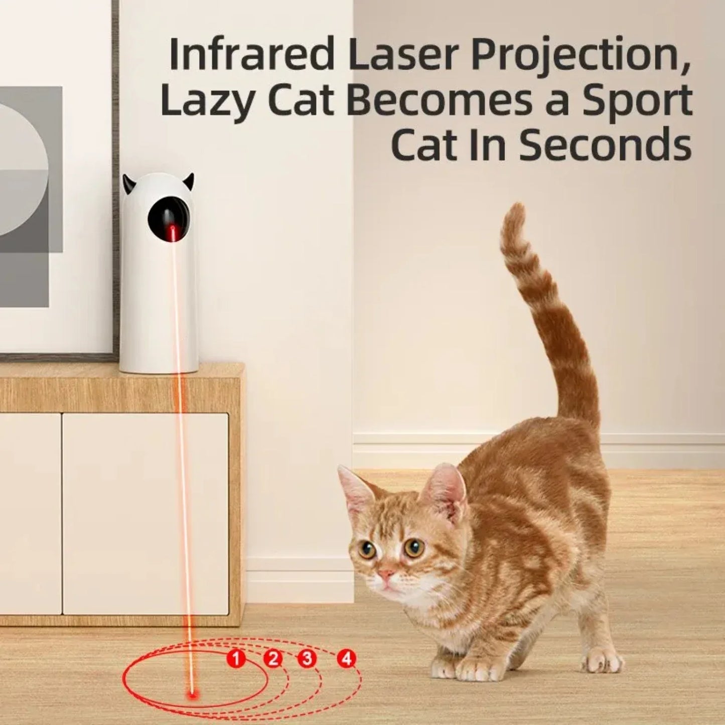 Automatic Cat Toys Interactive Smart Teasing Pet LED Laser Indoor Cat Toy Accessories Handheld Electronic Cat Toy  Dog