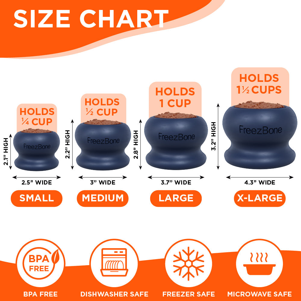 Freezball - Durable Fillable Dog Chew Bone