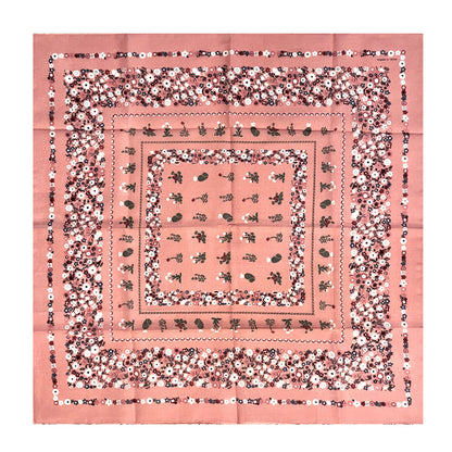 100% Cotton Fashion Square Scarf Made in Korea with Design Pattern