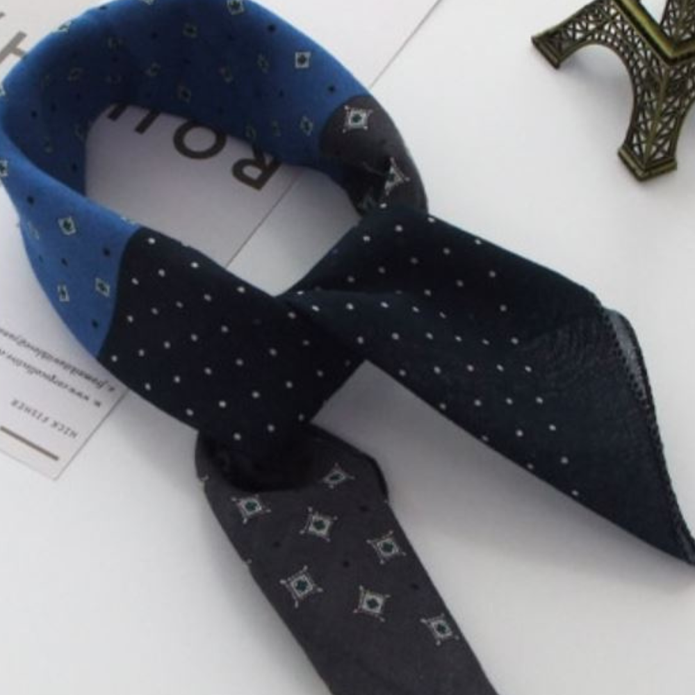 100% Cotton Fashion Square Scarf Made in Korea with Design Pattern
