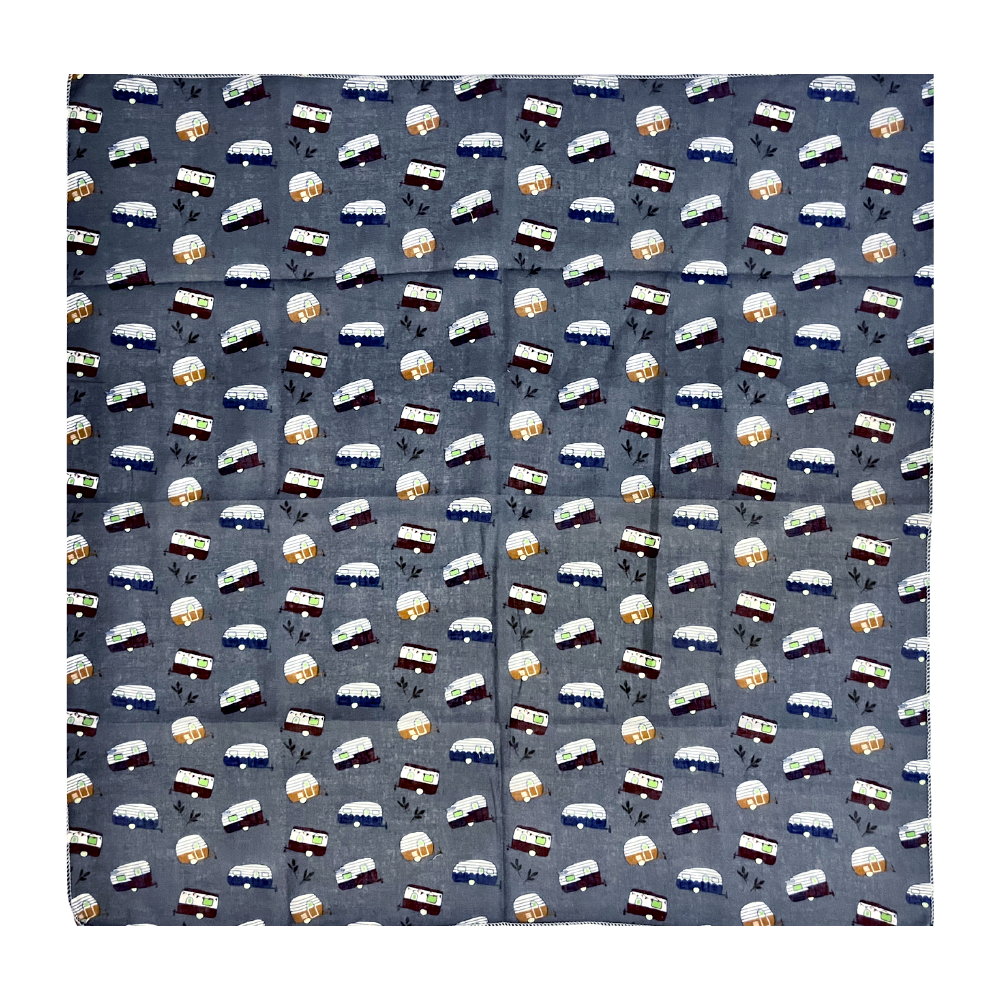 100% Cotton Fashion Square Scarf Made in Korea with Design Pattern