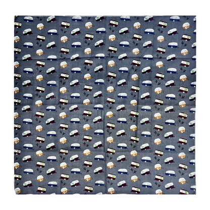 100% Cotton Fashion Square Scarf Made in Korea with Design Pattern