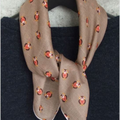 100% Cotton Fashion Square Scarf Made in Korea with Design Pattern