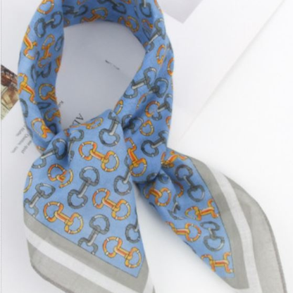 100% Cotton Fashion Square Scarf Made in Korea with Design Pattern