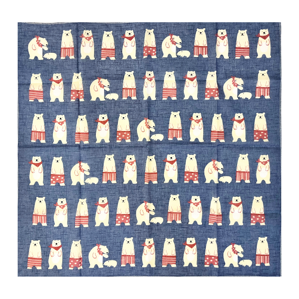 100% Cotton Fashion Square Scarf Made in Korea with Design Pattern