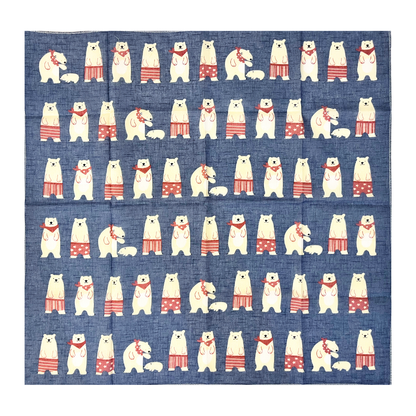 100% Cotton Fashion Square Scarf Made in Korea with Design Pattern