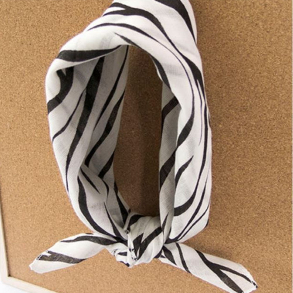 100% Cotton Fashion Square Scarf Made in Korea with Design Pattern