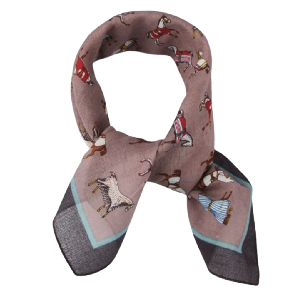 100% Cotton Fashion Square Scarf Made in Korea with Design Pattern