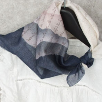 100% Cotton Fashion Square Scarf Made in Korea with Design Pattern