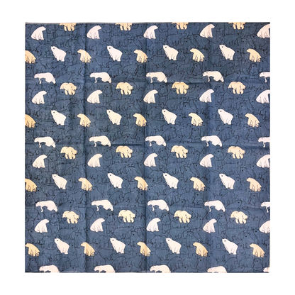 100% Cotton Fashion Square Scarf Made in Korea with Design Pattern