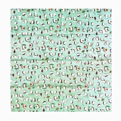 100% Cotton Fashion Square Scarf Made in Korea with Design Pattern