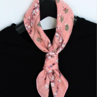 100% Cotton Fashion Square Scarf Made in Korea with Design Pattern
