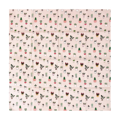 100% Cotton Fashion Square Scarf Made in Korea with Design Pattern