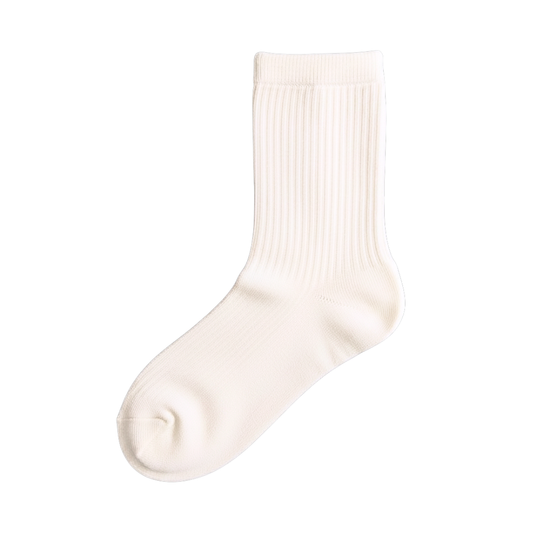 Women's Premium Plain Ribbed Crew Socks