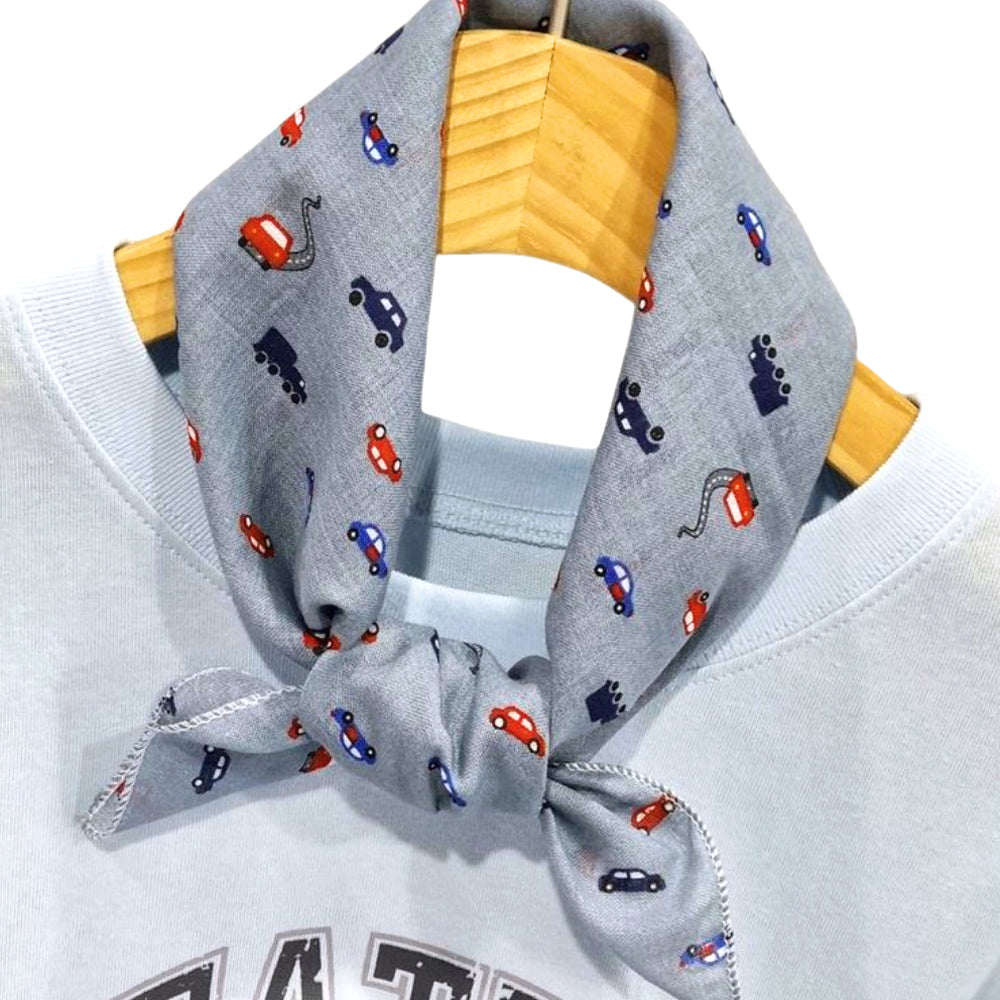 100% Cotton Fashion Square Scarf Made in Korea with Design Pattern