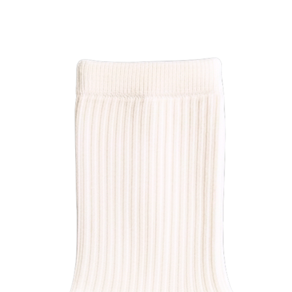 Women's Premium Plain Ribbed Crew Socks