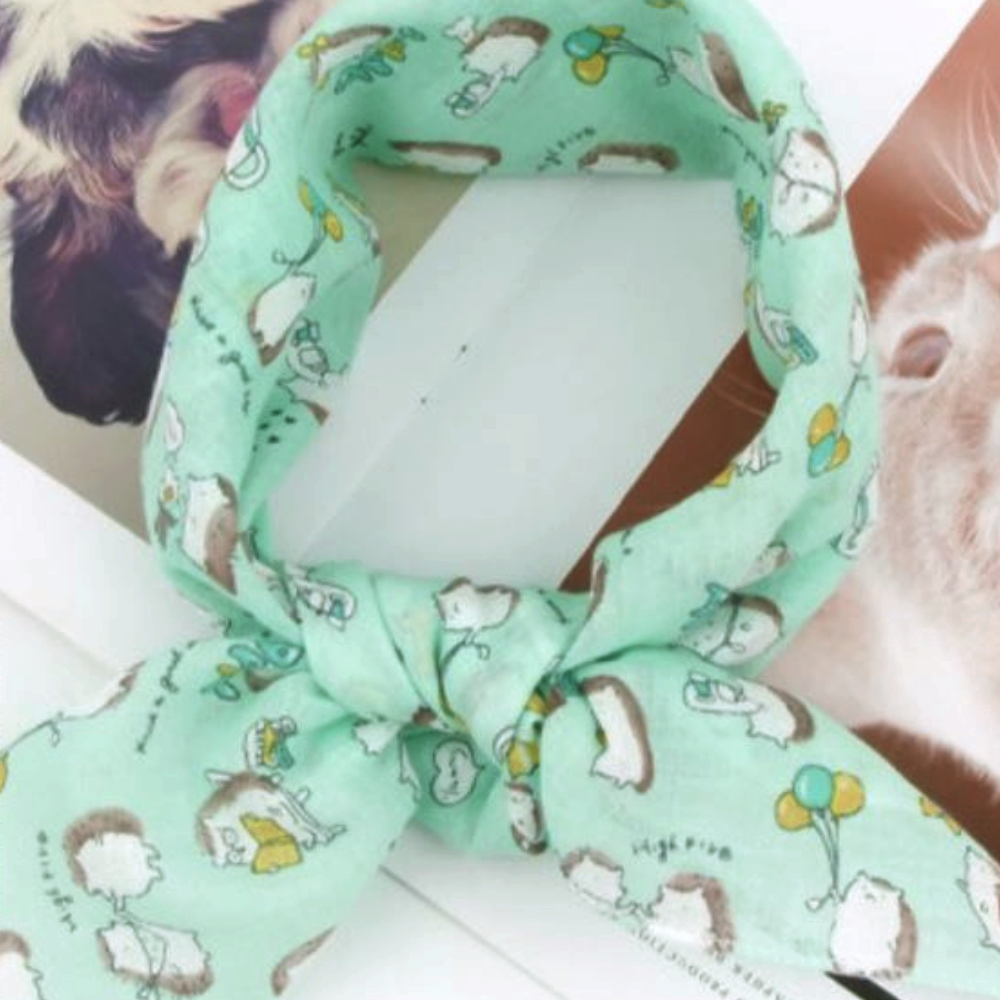 100% Cotton Fashion Square Scarf Made in Korea with Design Pattern