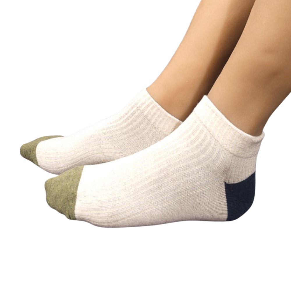 Men's Sneakers Cotton Ankle Socks with Point Colors