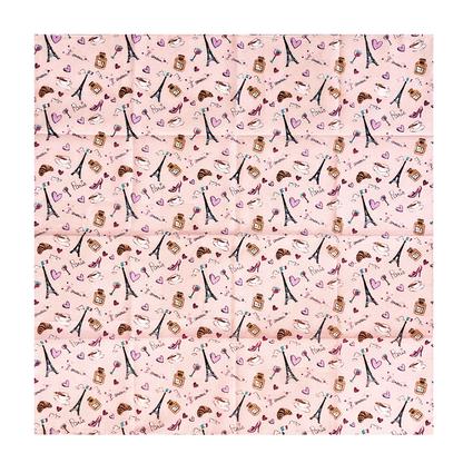 100% Cotton Fashion Square Scarf Made in Korea with Design Pattern