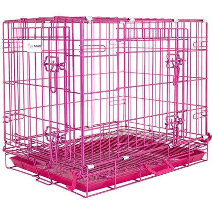 24-42" Collapsible Pink Dog Crate RED24-42